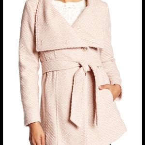 Pink Jessica Simpson Belted Coat Petite Small